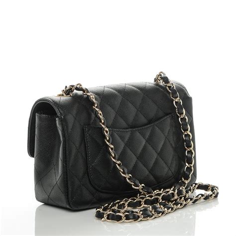 chanel mini rectangular flap black caviar|Chanel Mini Rectangular Flap 18C Black Iridescent Black Caviar.